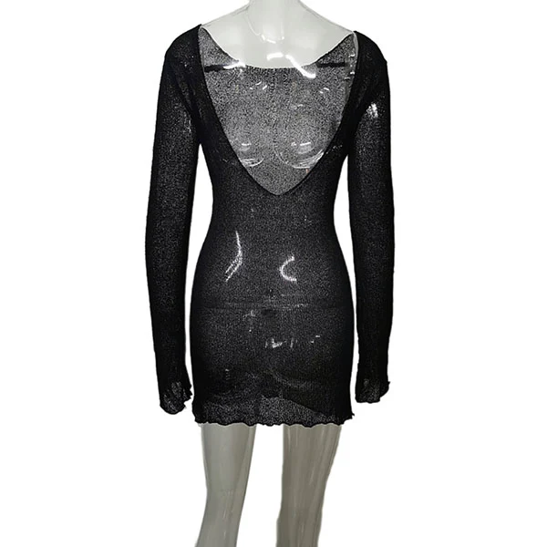 Kendal Light Knit Sheer Swim Cover Up - Image 11