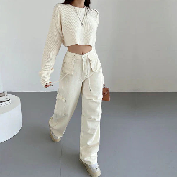 Danni Mid Rise Straight Leg Cargo Pants - Image 11