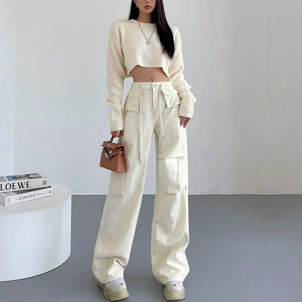 Danni Mid Rise Straight Leg Cargo Pants - Image 12