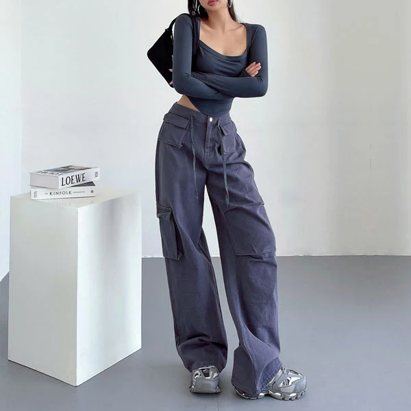 Danni Mid Rise Straight Leg Cargo Pants - Image 17