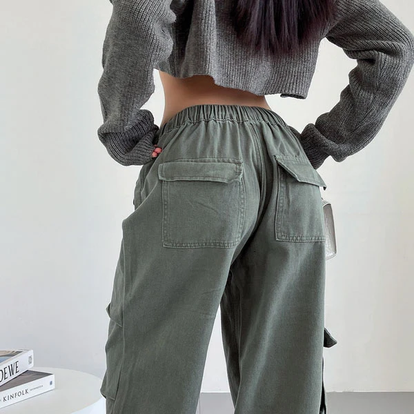 Danni Mid Rise Straight Leg Cargo Pants - Image 5