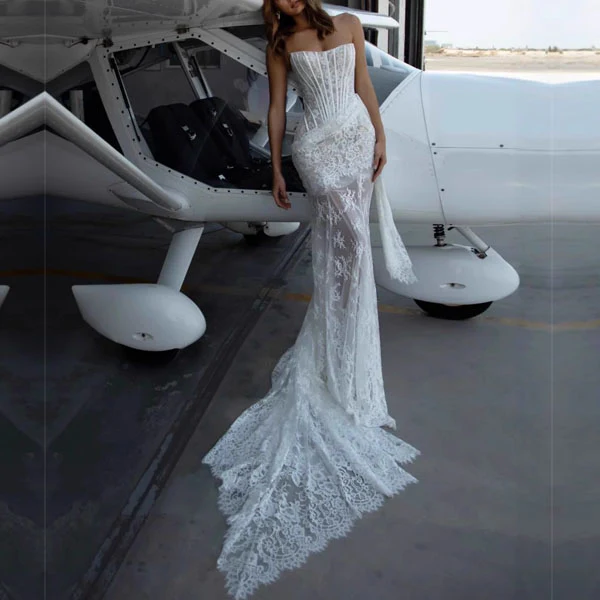 Desiree Elegant Lace Corset Dress with Sheer Skirt and Draped Detail - Image 4