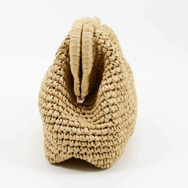 Diane Woven Raffia Clutch Bag - Image 3