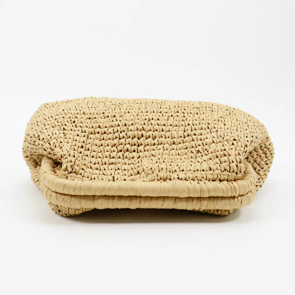 Diane Woven Raffia Clutch Bag - Image 4