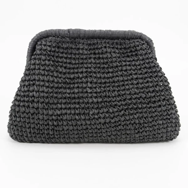 Diane Woven Raffia Clutch Bag - Image 6