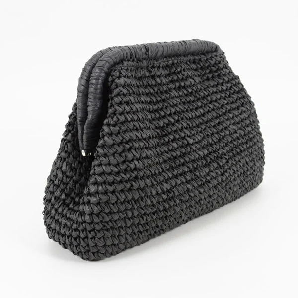 Diane Woven Raffia Clutch Bag - Image 7