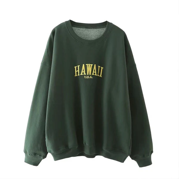 Edith Hawaii USA Oversize Pullover SweatShirt - Image 5