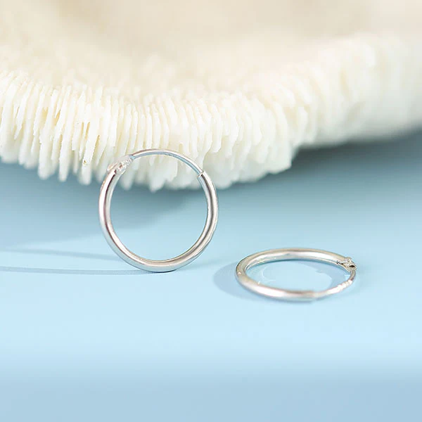 Elina Sterling Sliver Mini Hoop Earrings - Image 7