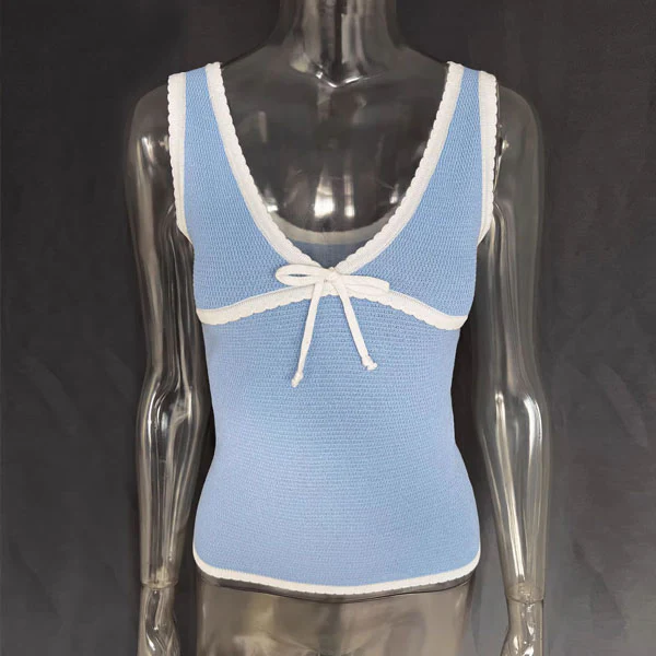 Ella Scallop Hem V-Neck Sleeveless Top - Image 4