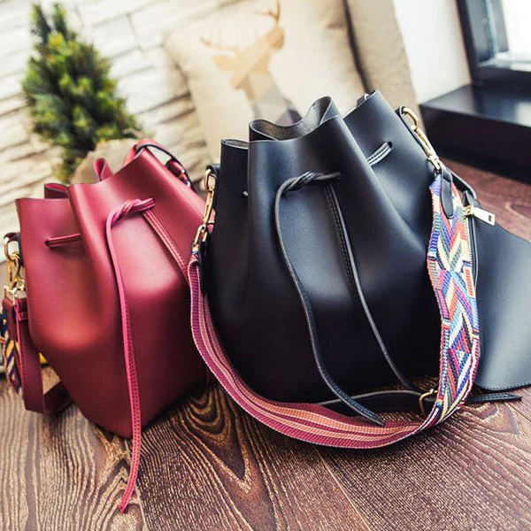 Elle Aztec Strap Bucket Bag - Image 16