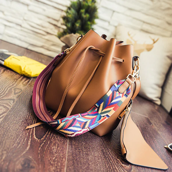 Elle Aztec Strap Bucket Bag - Image 18