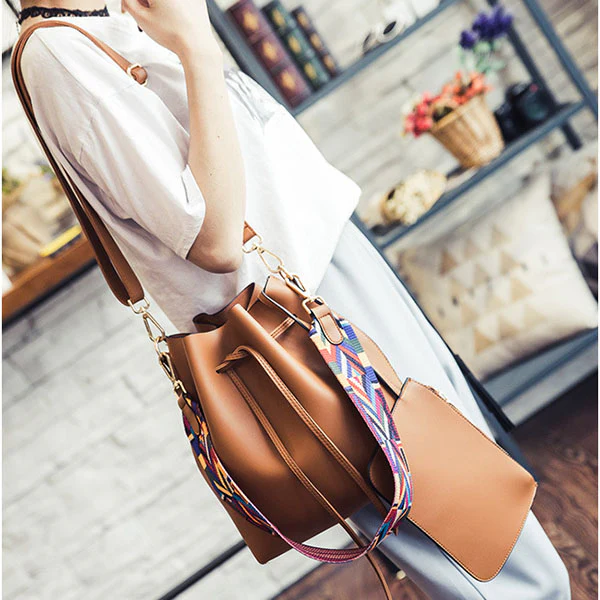 Elle Aztec Strap Bucket Bag - Image 19