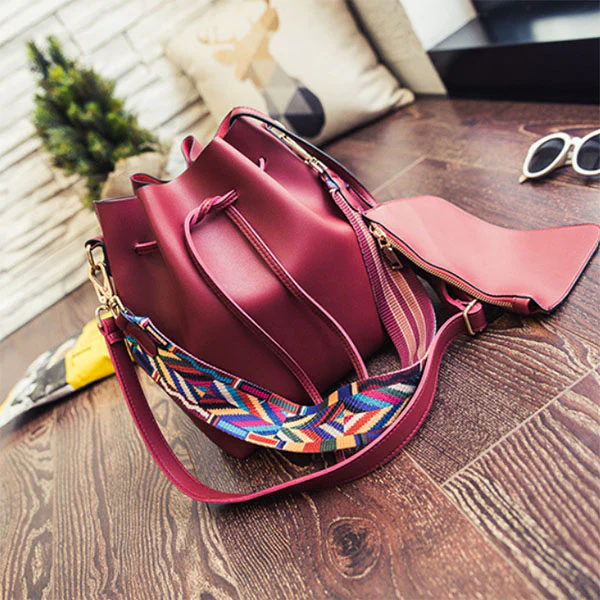 Elle Aztec Strap Bucket Bag - Image 8