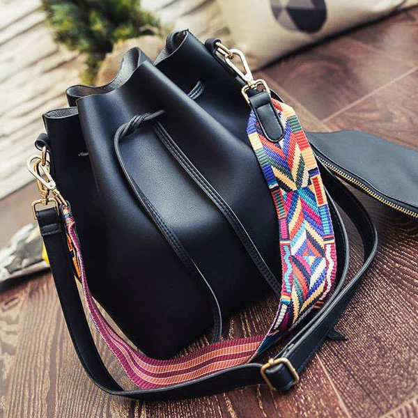 Elle Aztec Strap Bucket Bag - Image 9