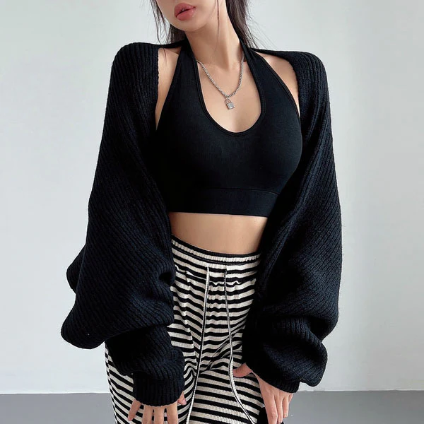 Elyse Long Sleeve Open Front Shrug Sweater - Image 12