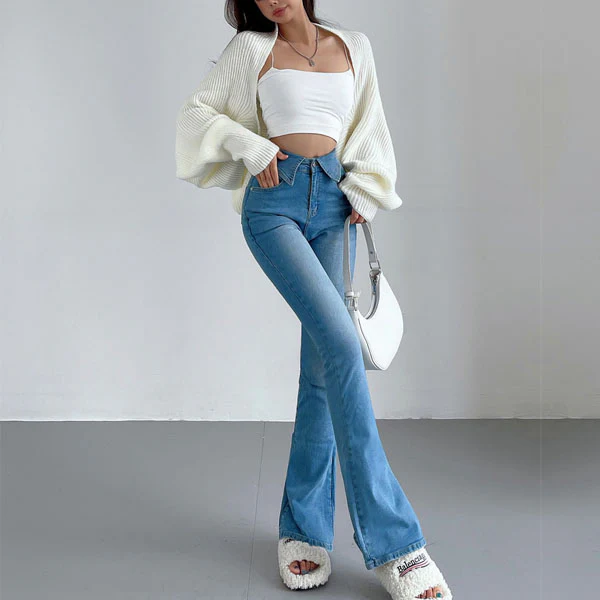 Elyse Long Sleeve Open Front Shrug Sweater - Image 14