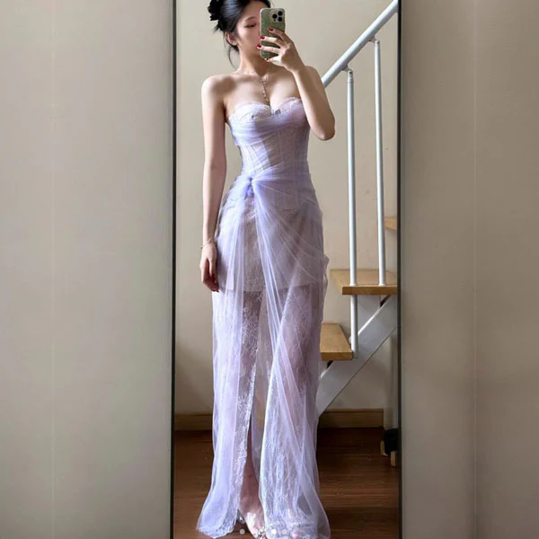 Elyssa Rare Beauty Bustier Tulle Bodycon Dress - Image 27