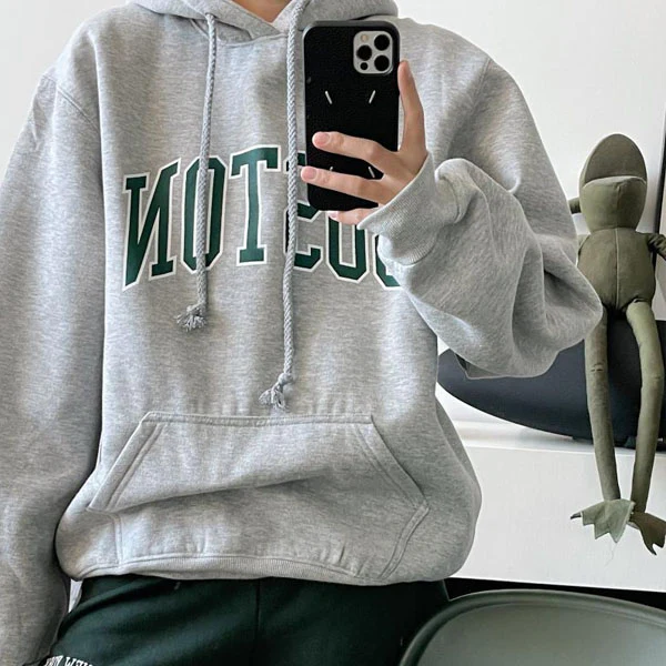 Emilia Boston Oversize Grey Sweater Hoodie - Image 5