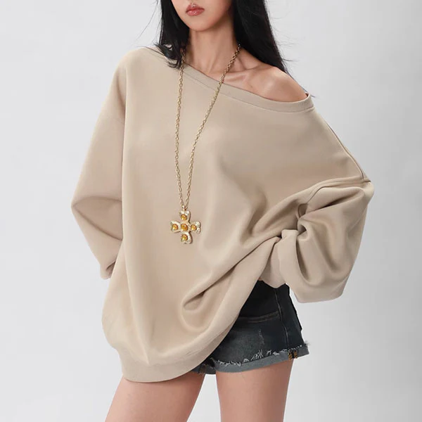 Emma Oversized Boat Neck Lounge Sweater - Image 5
