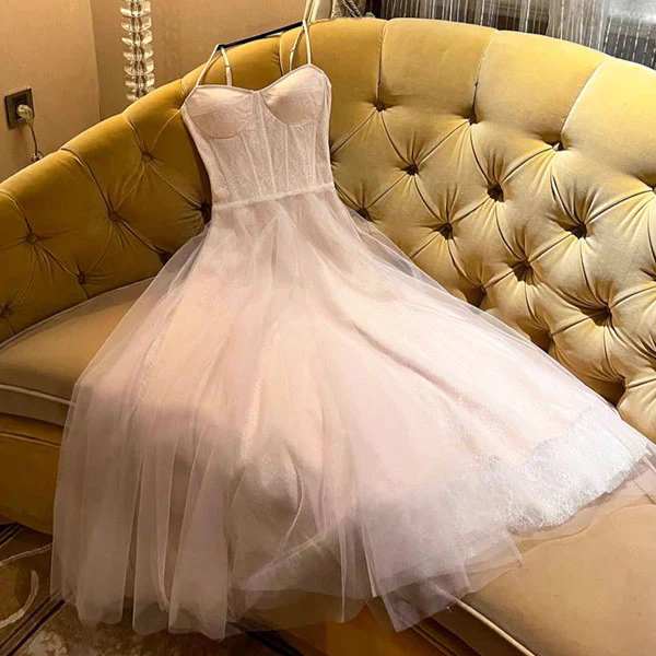 Eos Enchanted Nude Pink Bloom Bustier Lace Tulle Dress - Image 11