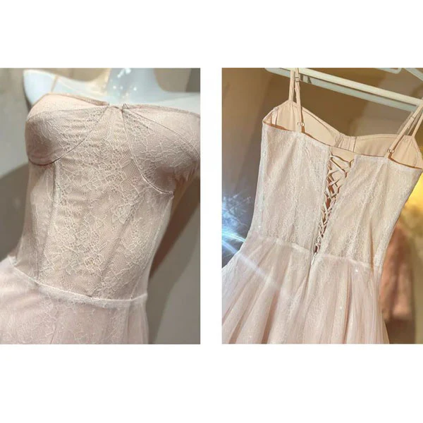 Eos Enchanted Nude Pink Bloom Bustier Lace Tulle Dress - Image 12
