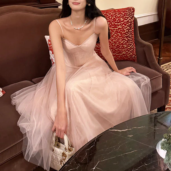 Eos Enchanted Nude Pink Bloom Bustier Lace Tulle Dress - Image 5