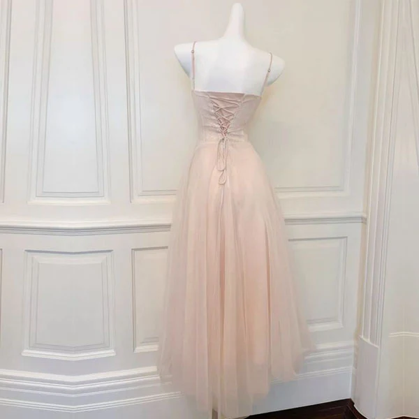 Eos Enchanted Nude Pink Bloom Bustier Lace Tulle Dress - Image 8