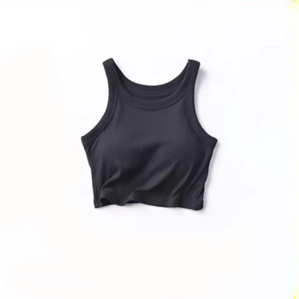Ester Padded Ribbed Crop Tank Top - Image 14