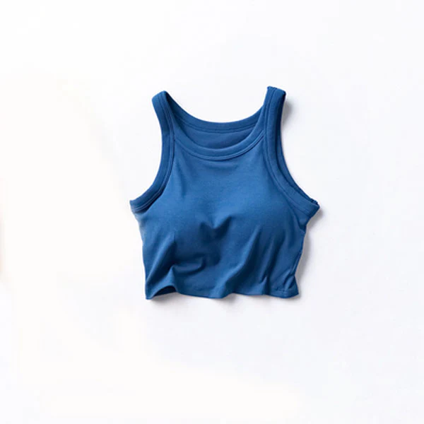 Ester Padded Ribbed Crop Tank Top - Image 16