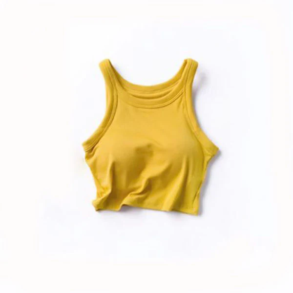 Ester Padded Ribbed Crop Tank Top - Image 17