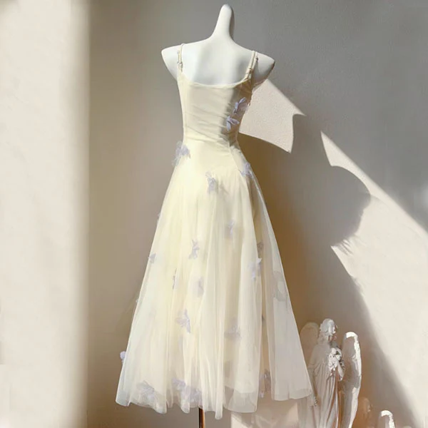 Evelune Butterfly Lace Embellishment Tulle Evening Dress - Image 10