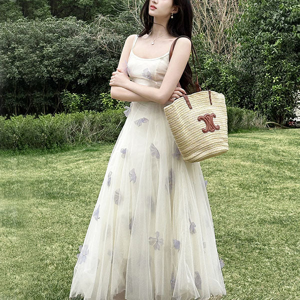 Evelune Butterfly Lace Embellishment Tulle Evening Dress - Image 6