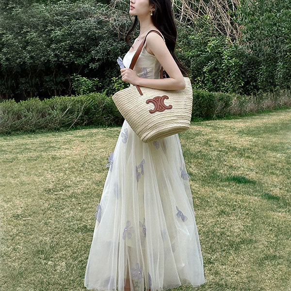 Evelune Butterfly Lace Embellishment Tulle Evening Dress - Image 7