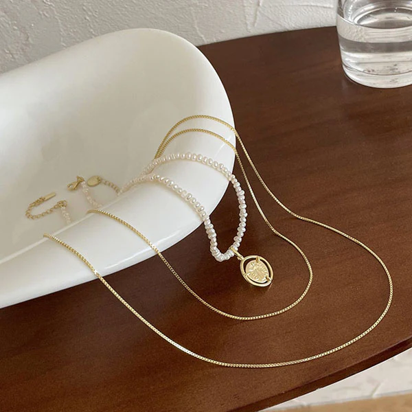 Fanny Gold Baroque Pearl Layered Necklace - Image 7