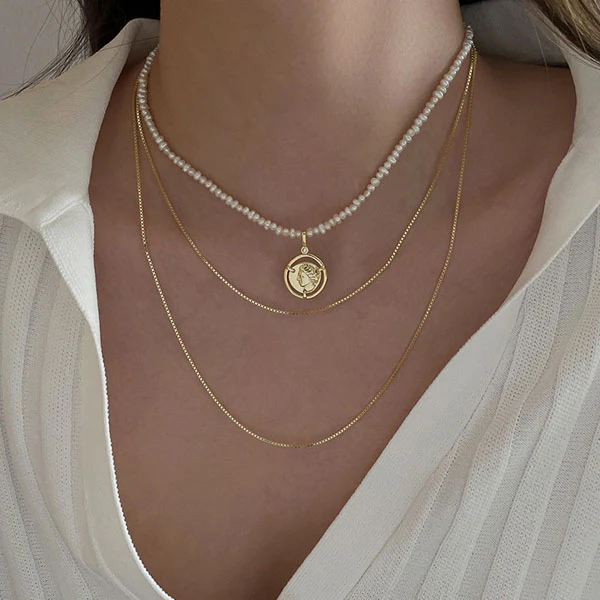Fanny Gold Baroque Pearl Layered Necklace - Image 8