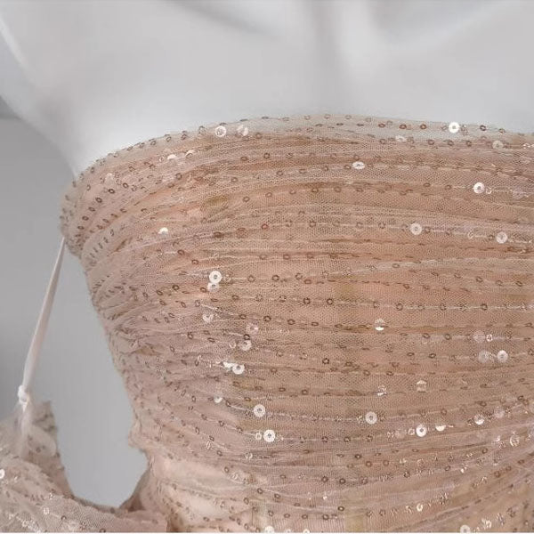 Felicia Elegant Strapless Sequin Mermaid Maxi Dress - Image 9