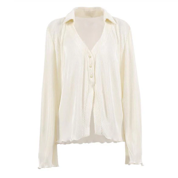 Francis Pleated Long Sleeve Shirt & Pants Set - Image 16