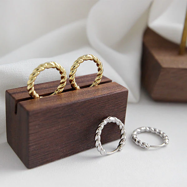 Gabi Twist Hoops Earrings - Image 3