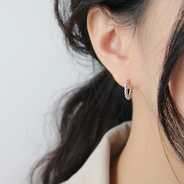 Gabi Twist Hoops Earrings - Image 4
