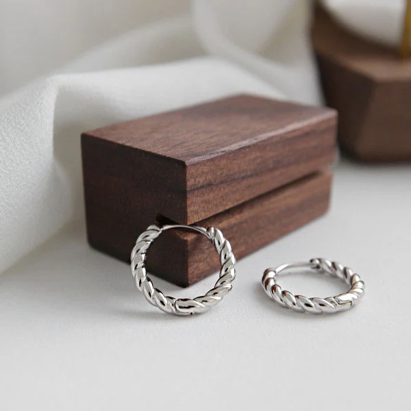 Gabi Twist Hoops Earrings - Image 5