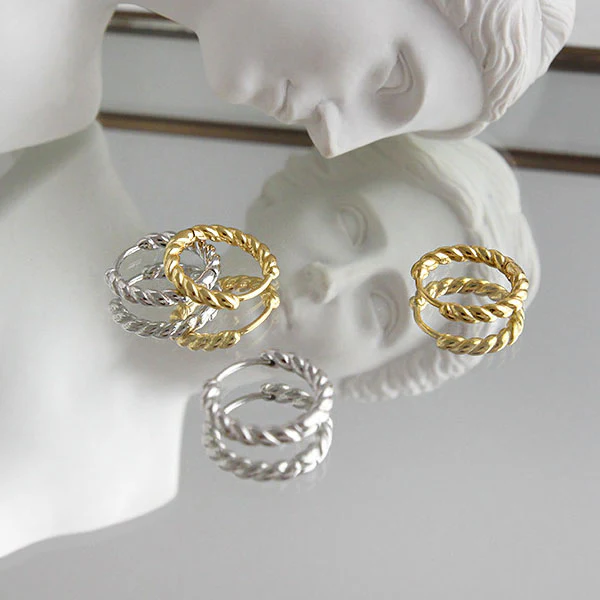 Gabi Twist Hoops Earrings - Image 6