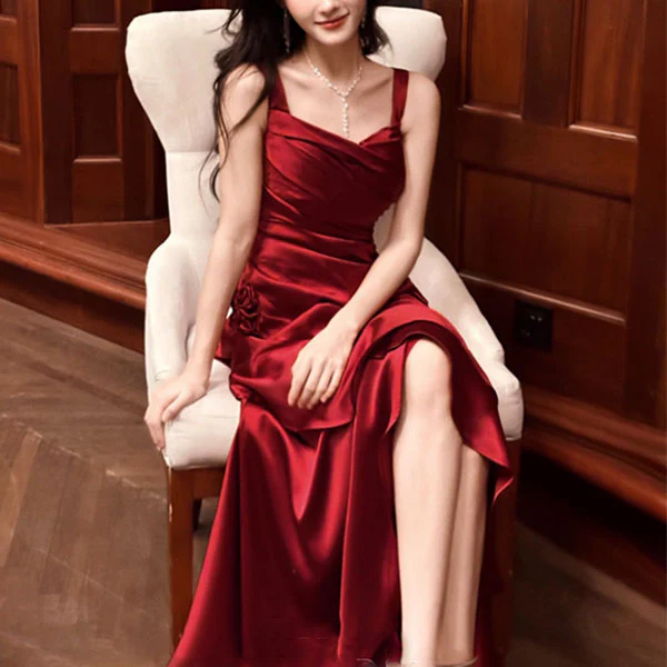 Gabriella Scarlet Hi-Lo Tiered Ruffles Maxi Dress - Image 5