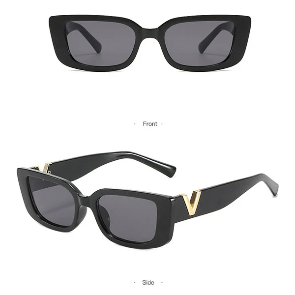 Grace Rectangle Vintage Sunglasses - Image 4