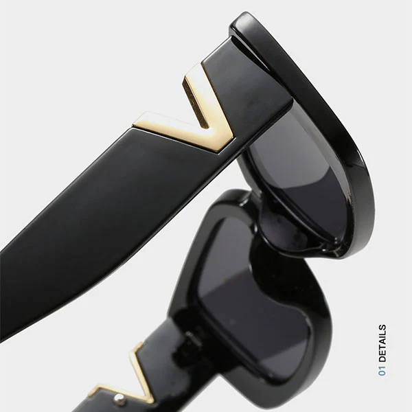 Grace Rectangle Vintage Sunglasses - Image 7