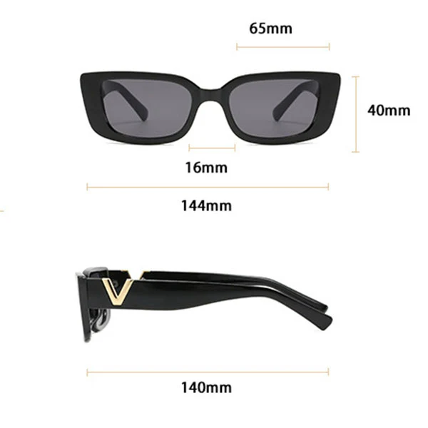 Grace Rectangle Vintage Sunglasses - Image 8