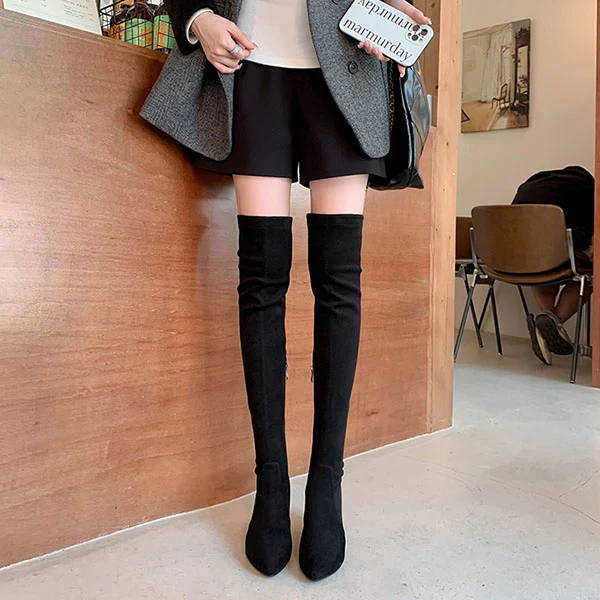 Haliya Over The Knee Suede Boots - Image 10