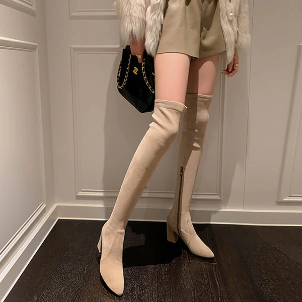 Haliya Over The Knee Suede Boots - Image 3