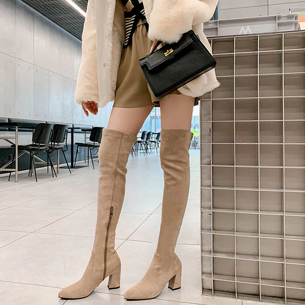 Haliya Over The Knee Suede Boots - Image 5