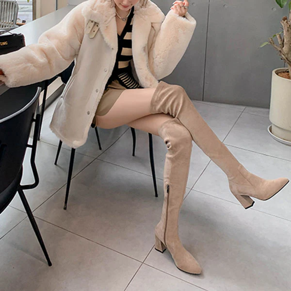 Haliya Over The Knee Suede Boots - Image 6