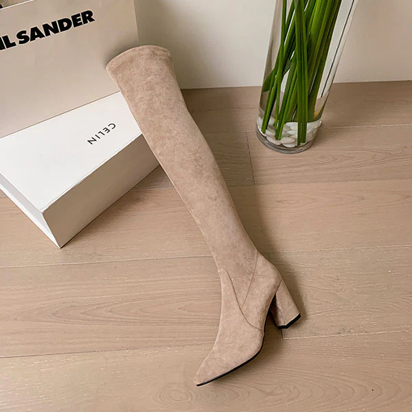 Haliya Over The Knee Suede Boots - Image 7